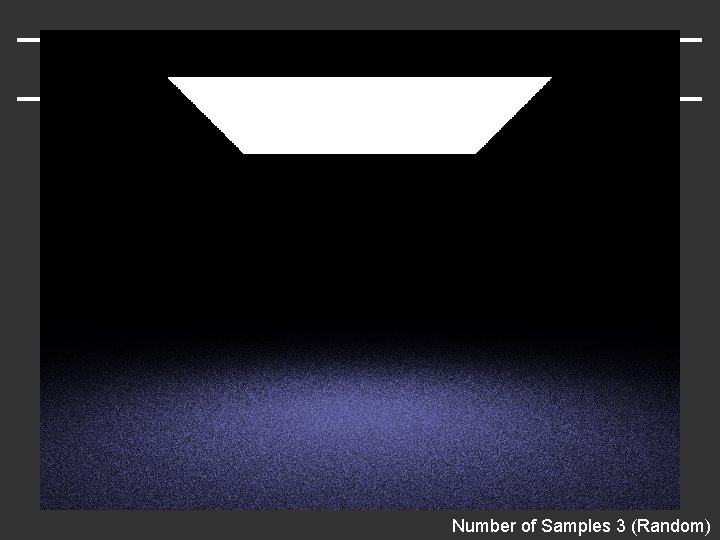 Compare to Analytic (no shadows) Number of Samples 3 (Random) 