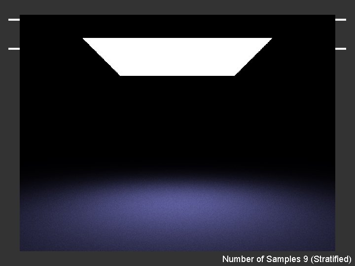 Compare to Analytic (no shadows) Number of Samples 9 (Stratified) 