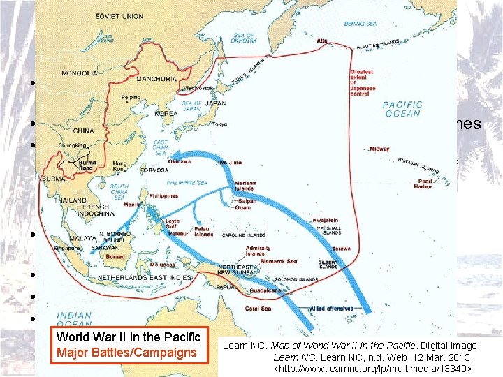 The Final Months (Asia) • Conflict in Asia continue for 4 more months –