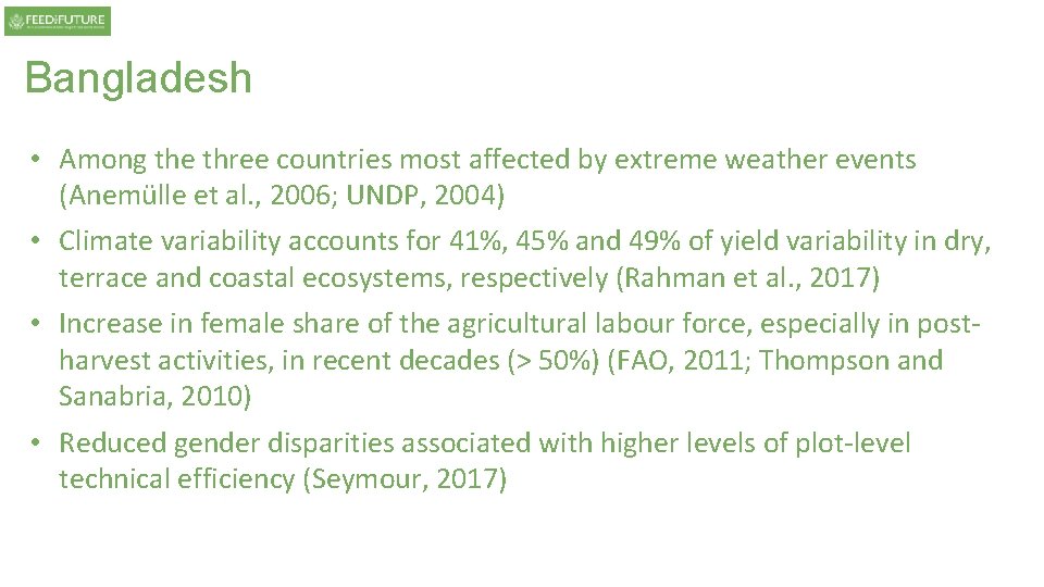 Bangladesh • Among the three countries most affected by extreme weather events (Anemülle et Bangladesh • Among the three countries most affected by extreme weather events (Anemülle et