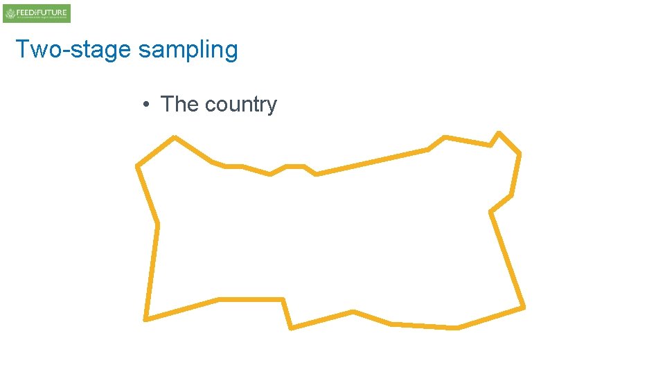 Two-stage sampling • The country Two-stage sampling • The country