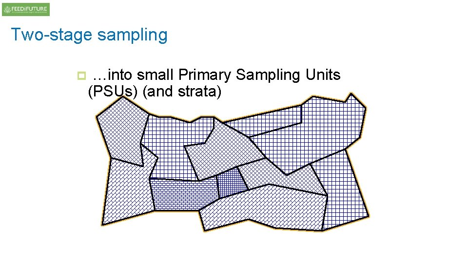Two-stage sampling p …into small Primary Sampling Units (PSUs) (and strata) Two-stage sampling p …into small Primary Sampling Units (PSUs) (and strata)