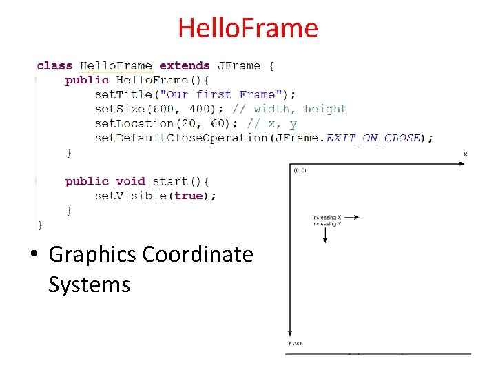 Hello. Frame • Graphics Coordinate Systems 