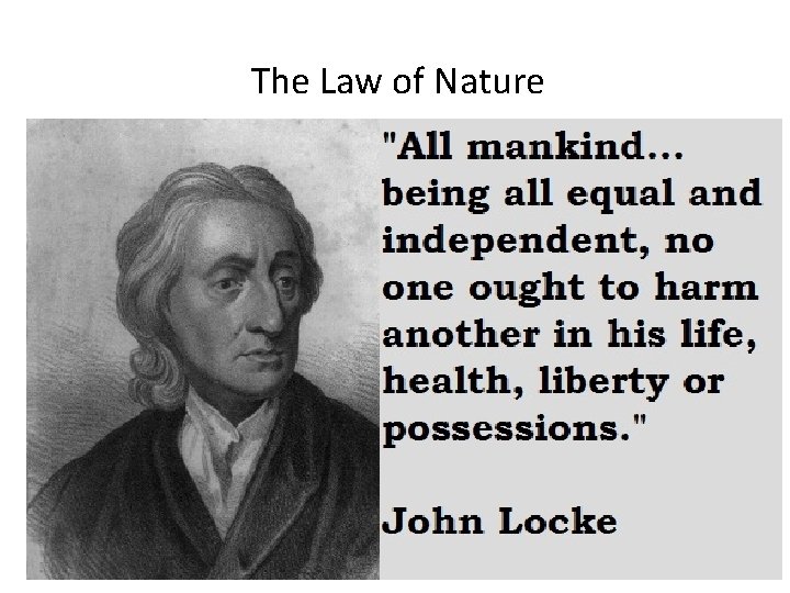 The Law of Nature 