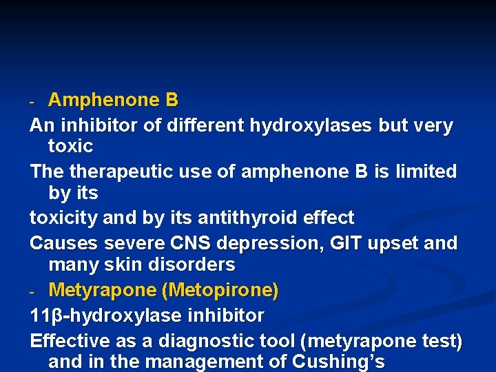 Amphenone B An inhibitor of different hydroxylases but very toxic The therapeutic use of