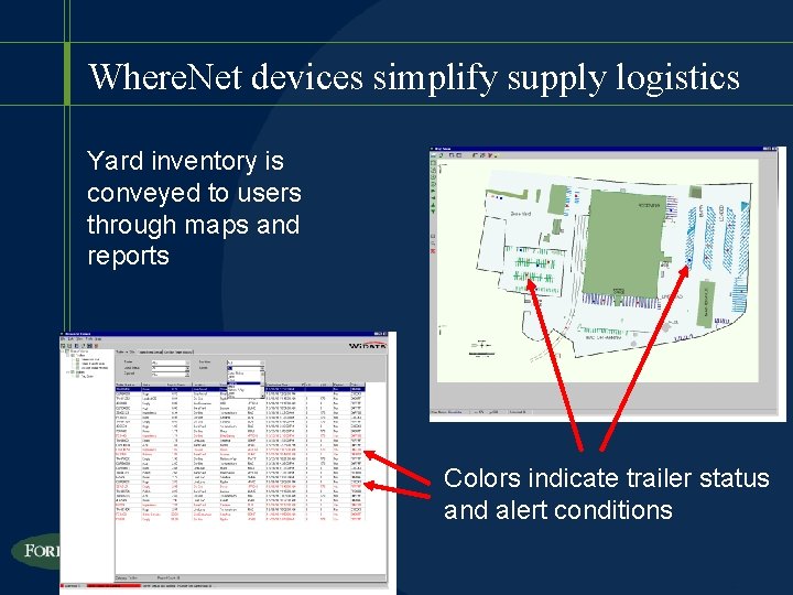 Where. Net devices simplify supply logistics Yard inventory is conveyed to users through maps