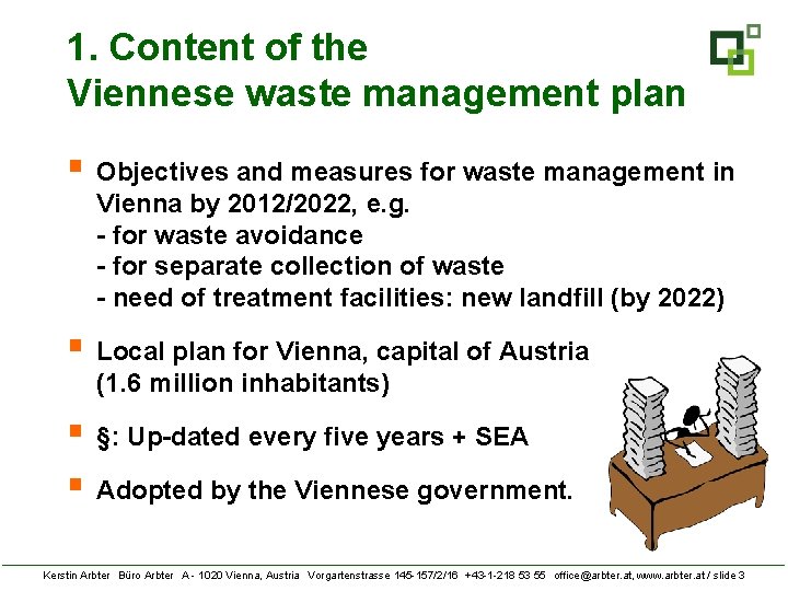 1. Content of the Viennese waste management plan § Objectives and measures for waste