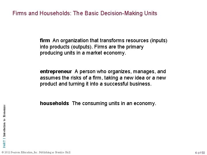 Firms and Households: The Basic Decision-Making Units firm An organization that transforms resources (inputs)