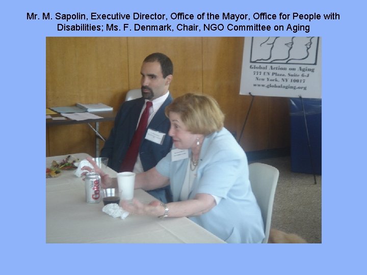 Mr. M. Sapolin, Executive Director, Office of the Mayor, Office for People with Disabilities;