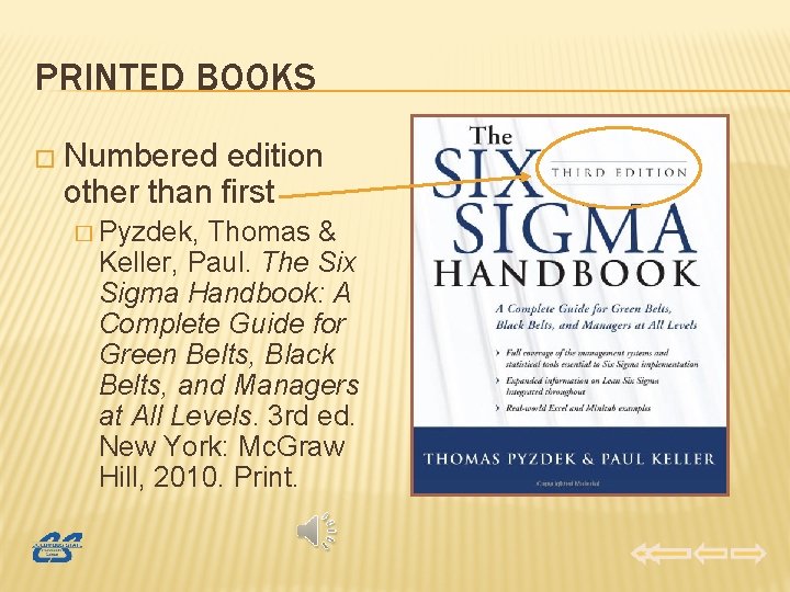 PRINTED BOOKS � Numbered edition other than first � Pyzdek, Thomas & Keller, Paul.