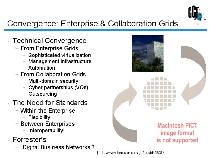 Convergence: Enterprise & Collaboration Grids • Technical Convergence − From Enterprise Grids • Sophisticated