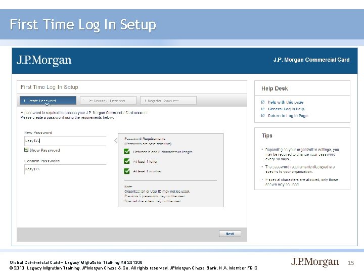 First Time Log In Setup Global Commercial Card – Legacy Migrations Training R 9