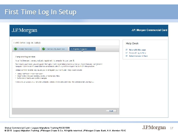 First Time Log In Setup Global Commercial Card – Legacy Migrations Training R 9