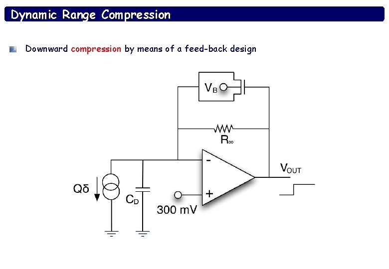 Dynamic Range Compression Downward compression by means of a feed-back design 