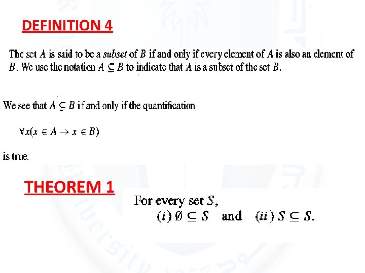 DEFINITION 4 THEOREM 1 