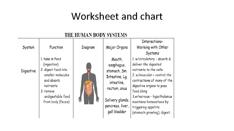 Worksheet and chart Worksheet and chart