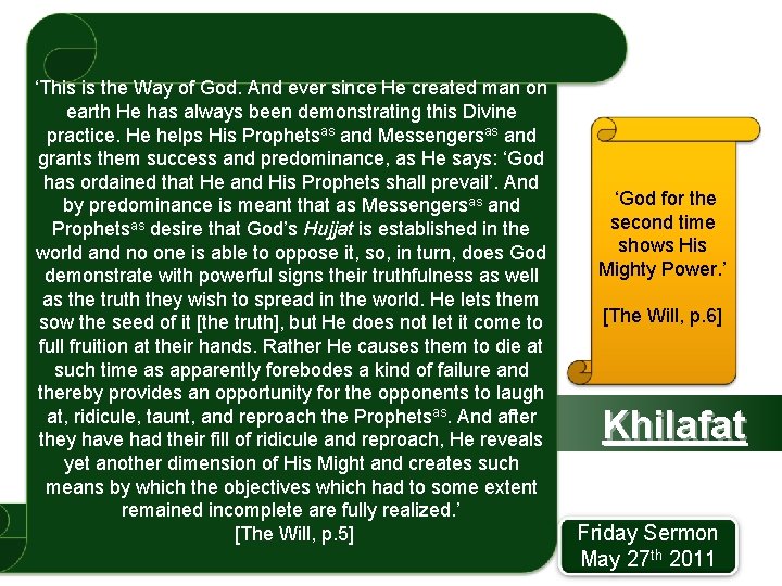 ‘This is the Way of God. And ever since He created man on earth