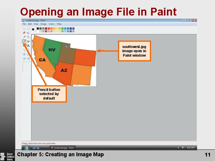 Opening an Image File in Paint southwest. jpg image open in Paint window Pencil Opening an Image File in Paint southwest. jpg image open in Paint window Pencil