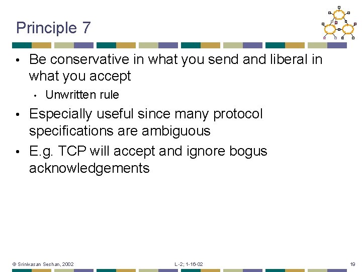 Principle 7 • Be conservative in what you send and liberal in what you