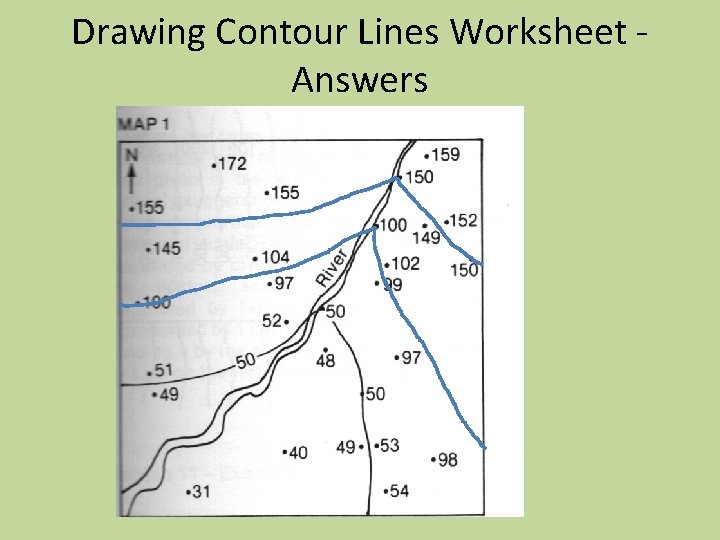 Drawing Contour Lines Worksheet Answers 