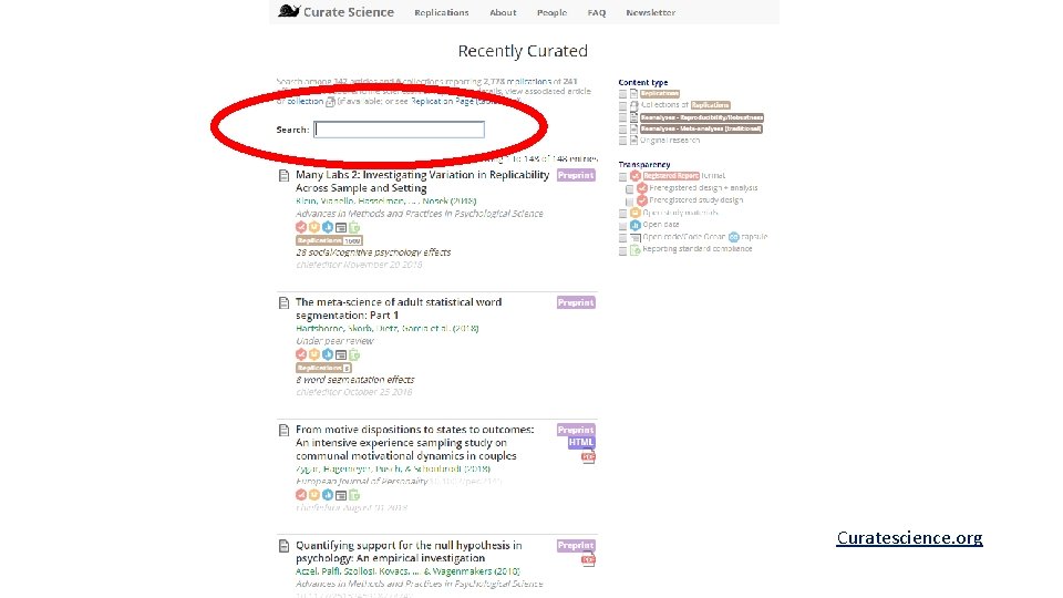 Curatescience. org Curatescience. org