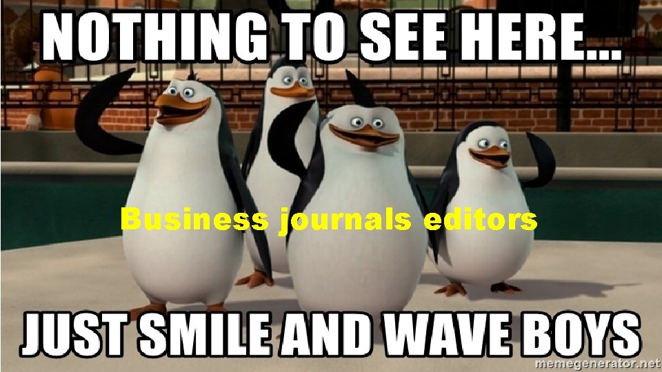 Business journals editors 