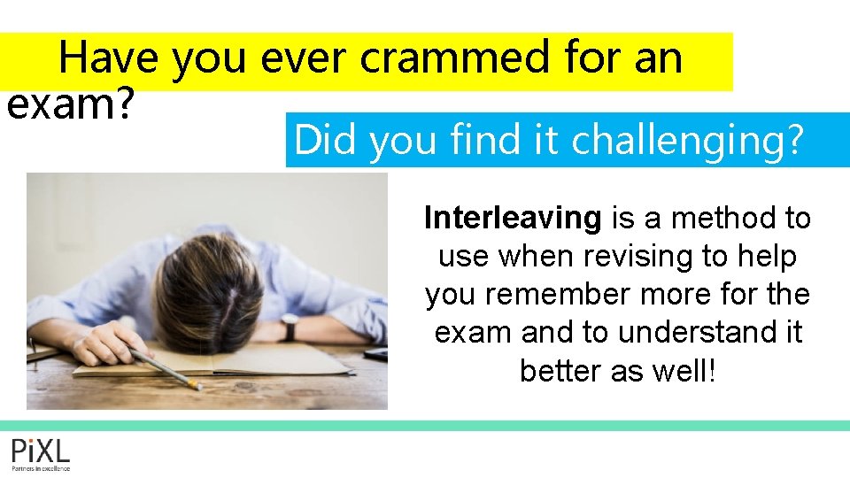 Have you ever crammed for an exam? Did you find it challenging? Interleaving is
