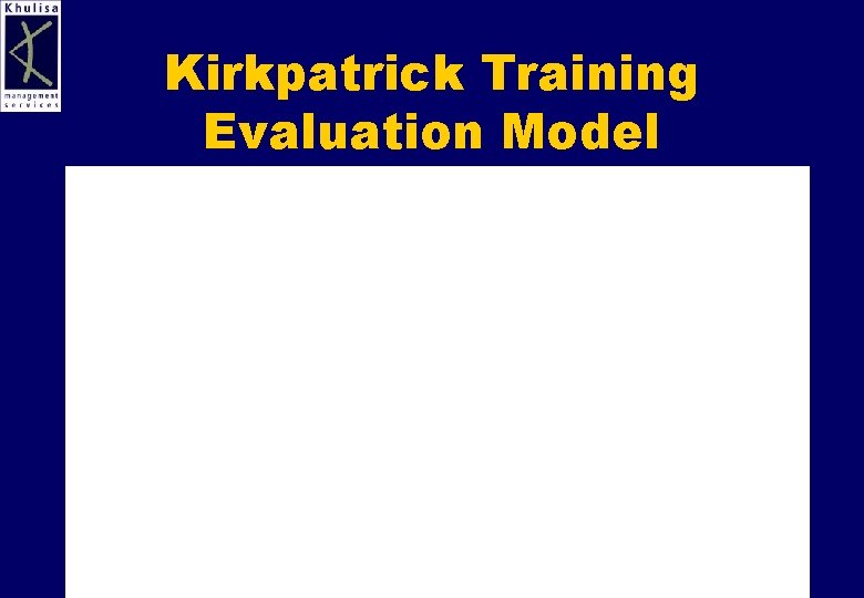 Kirkpatrick Training Evaluation Model 11 