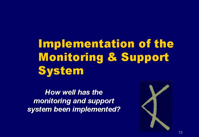 Implementation of the Monitoring & Support System How well has the monitoring and support