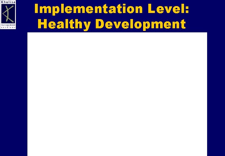 Implementation Level: Healthy Development 25 