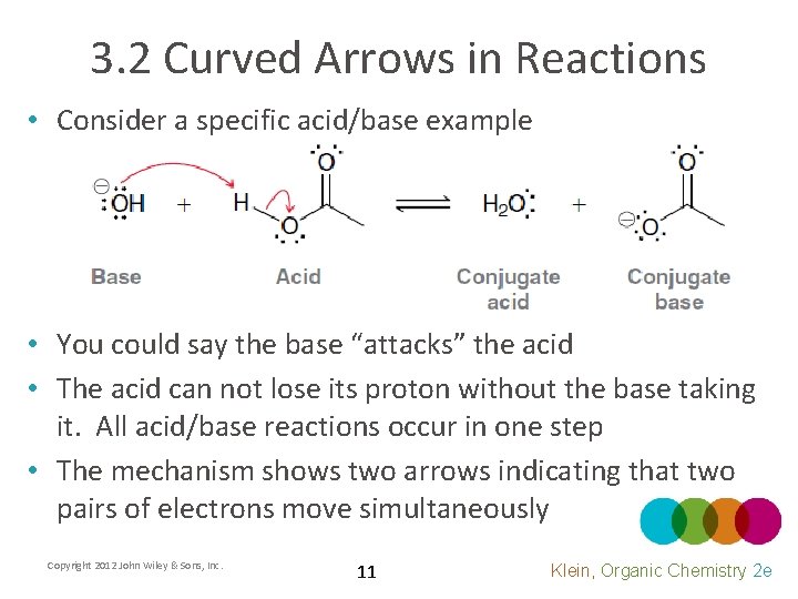 3. 2 Curved Arrows in Reactions • Consider a specific acid/base example • You