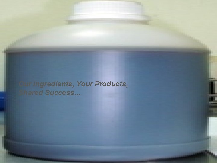 Our Ingredients, Your Products, Shared Success… 