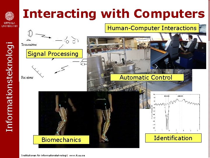 Interacting with Computers Informationsteknologi Human-Computer Interactions Signal Processing Automatic Control Biomechanics Institutionen för informationsteknologi