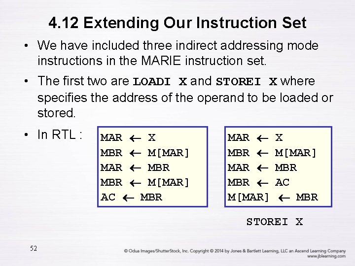 4. 12 Extending Our Instruction Set • We have included three indirect addressing mode