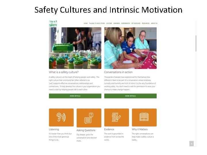 Safety Cultures and Intrinsic Motivation 