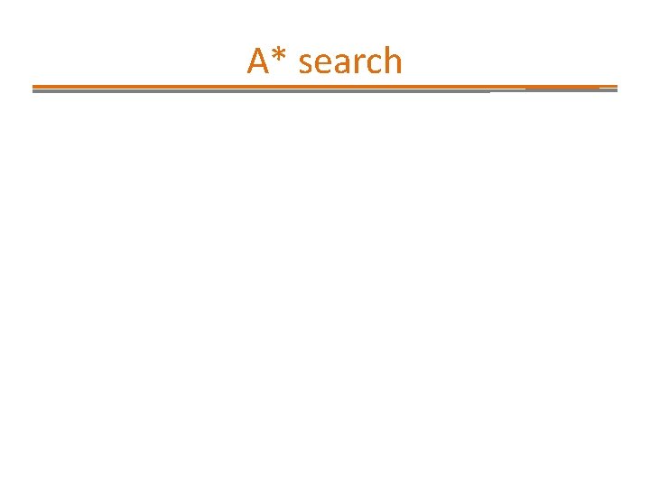 A* search 