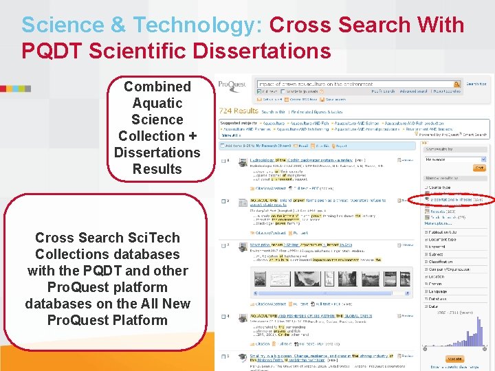 Science & Technology: Cross Search With PQDT Scientific Dissertations Combined Aquatic Science Collection +