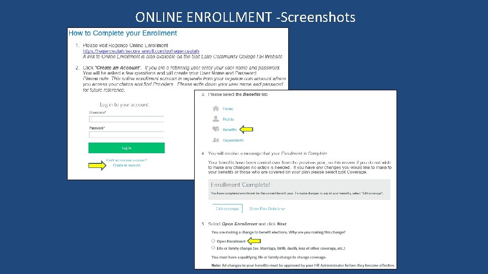 ONLINE ENROLLMENT -Screenshots 