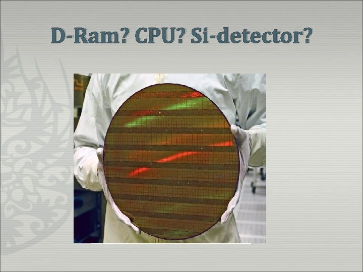 D-Ram? CPU? Si-detector? 