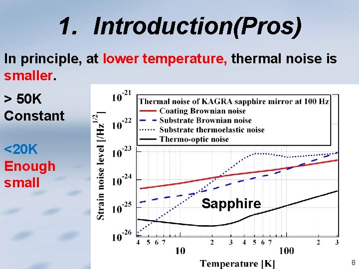 1. Introduction(Pros) In principle, at lower temperature, thermal noise is smaller. 　 > 50