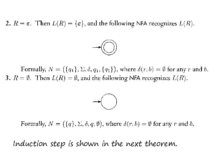 Induction step is shown in the next theorem. 