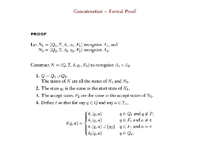 Concatenation – Formal Proof 