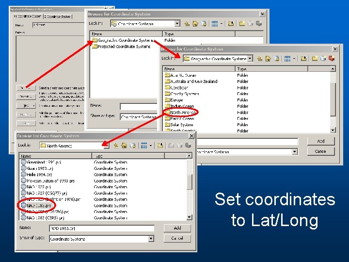 Set coordinates to Lat/Long Set coordinates to Lat/Long