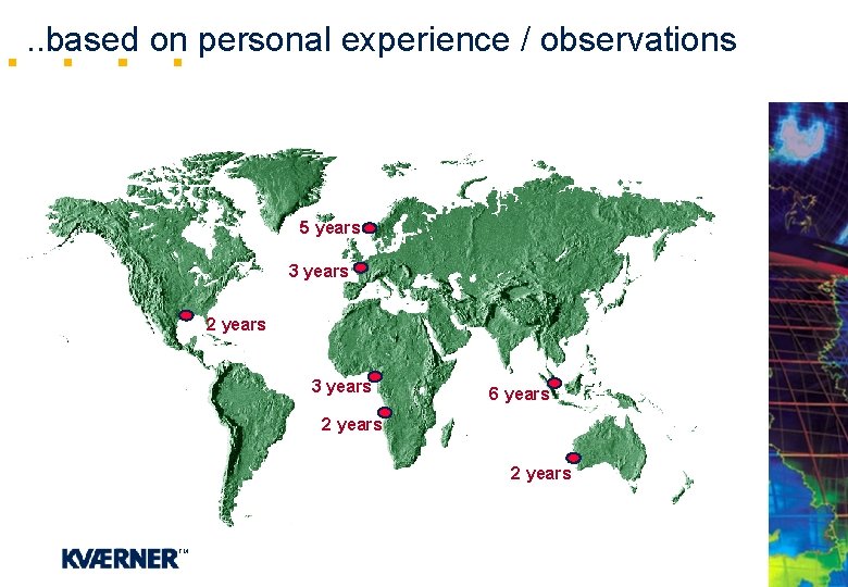 . . based on personal experience / observations 5 years 3 years 2 years