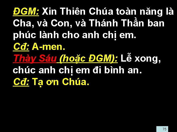  • ĐGM: Xin Thiên Chúa toàn năng là Cha, và Con, và Thánh