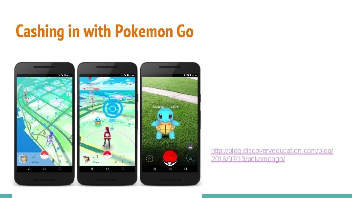 Cashing in with Pokemon Go http: //blog. discoveryeducation. com/blog/ 2016/07/13/pokemongo/ 