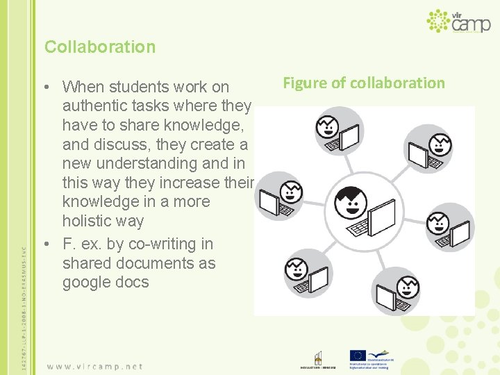 Collaboration • When students work on authentic tasks where they have to share knowledge,