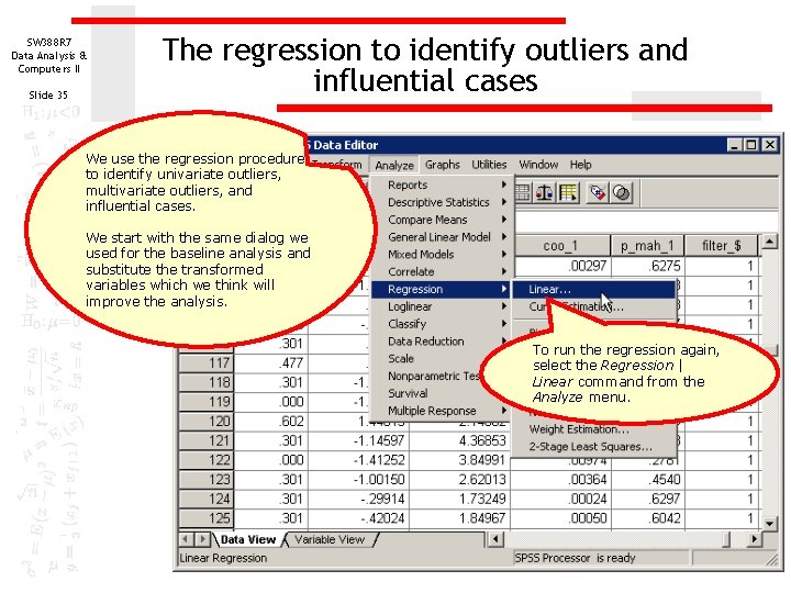 SW 388 R 7 Data Analysis & Computers II Slide 35 The regression to SW 388 R 7 Data Analysis & Computers II Slide 35 The regression to