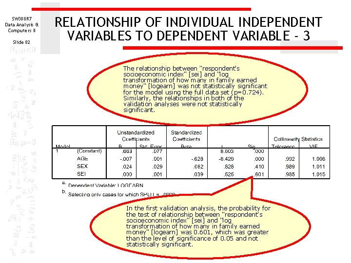 SW 388 R 7 Data Analysis & Computers II Slide 82 RELATIONSHIP OF INDIVIDUAL SW 388 R 7 Data Analysis & Computers II Slide 82 RELATIONSHIP OF INDIVIDUAL