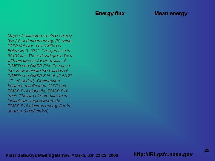 Energy flux Mean energy Maps of estimated electron energy flux (a) and mean energy